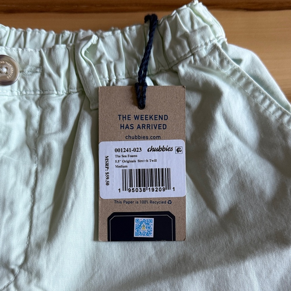 Chubbies Mint Green Casual Shorts - Picture 3 of 5